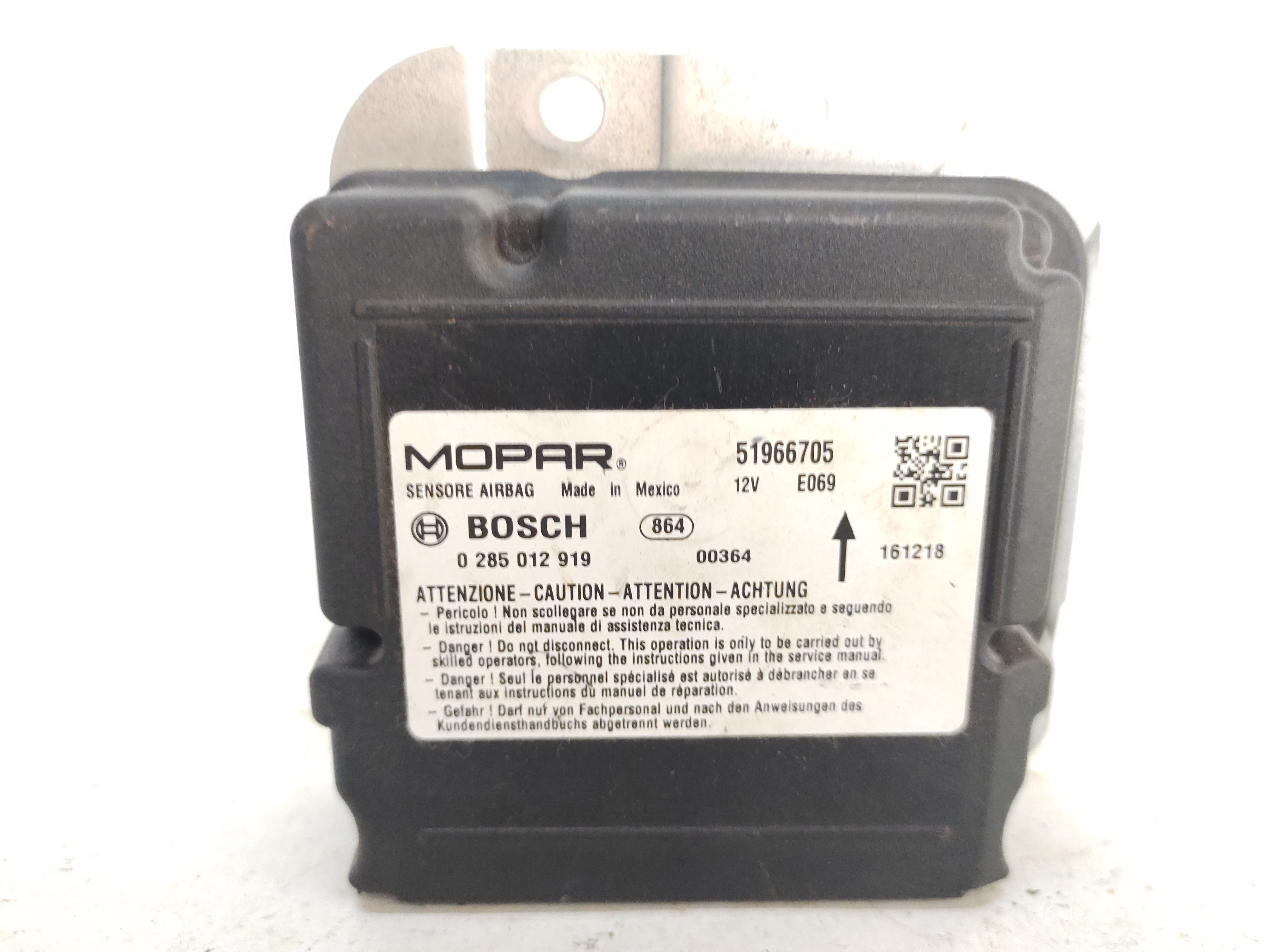 Módulo air bag acionado toro 16 a 21 0285012919 vaapt 1