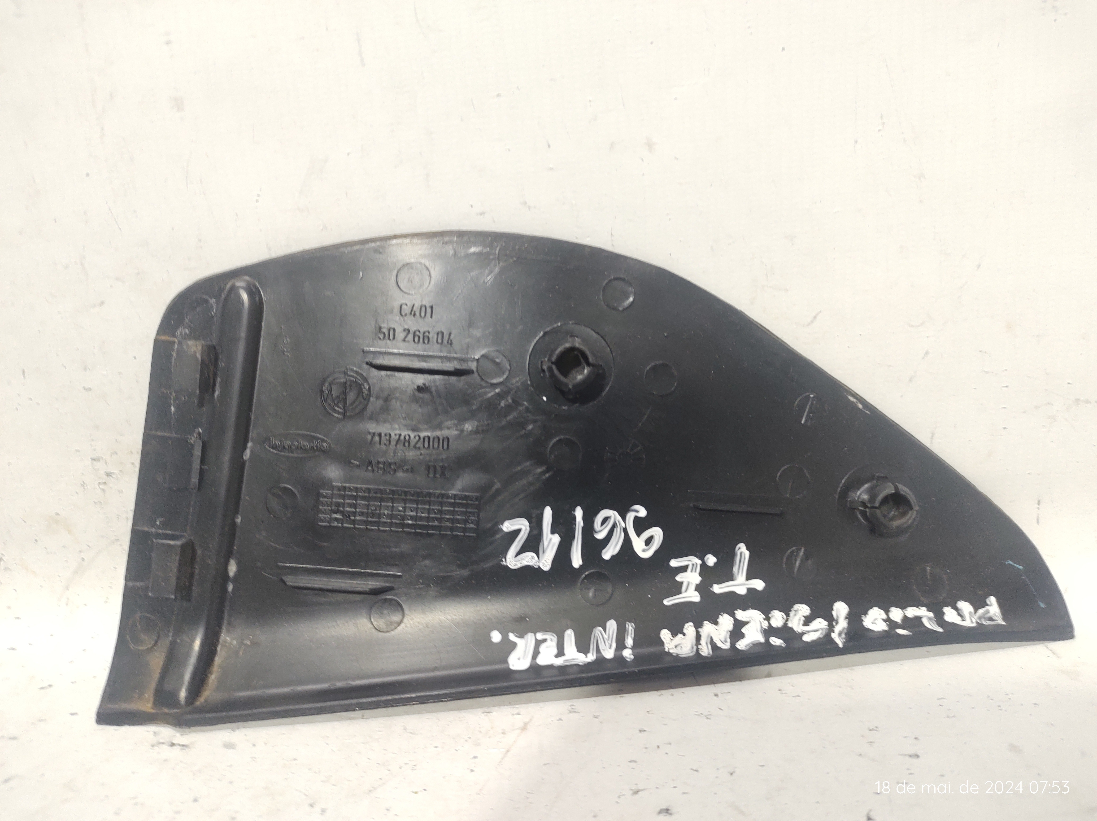 Moldura Porta Traseira Esquerda Palio Siena 96/12 Original Traseira Esquerdo Preto 2