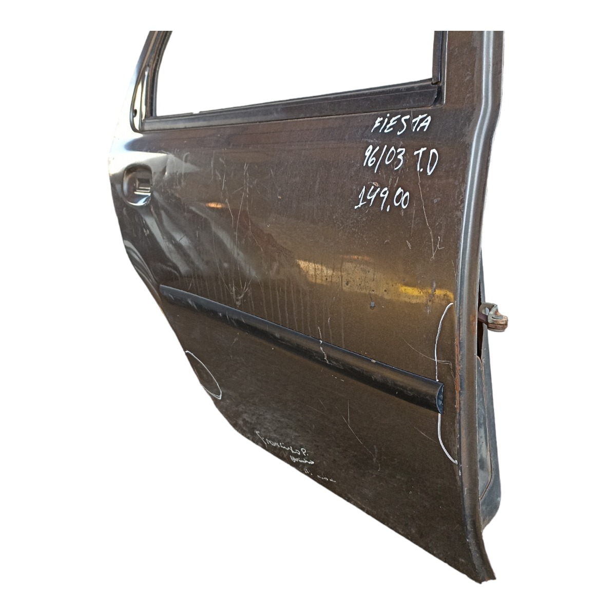 Porta Traseira Direita Ford Fiesta 1996 A 2003 Detalhe Traseira Direito Prata 5