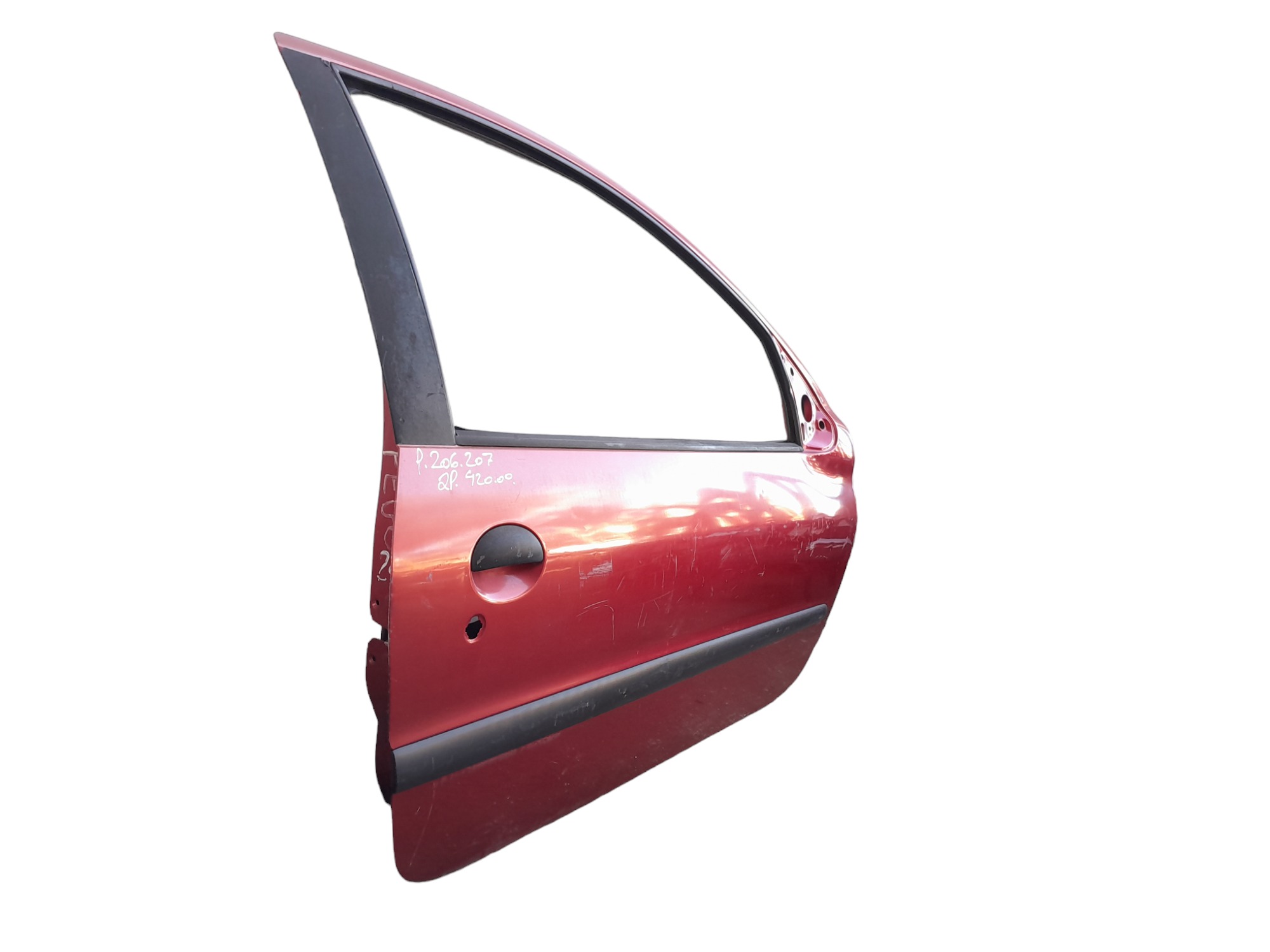 Porta Lado Direito Peugeot 206 207 2 Portas Original  Dianteira Direito Vermelho 3