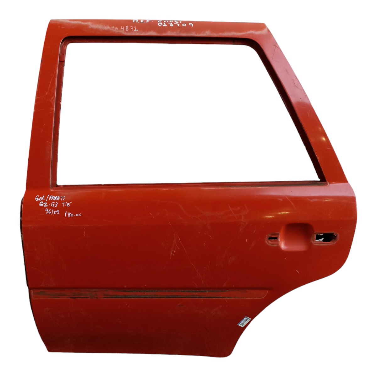 Porta Traseira Esquerda Volkswagen Gol Parati G2 G3 96/05 Traseira Esquerdo Vermelho