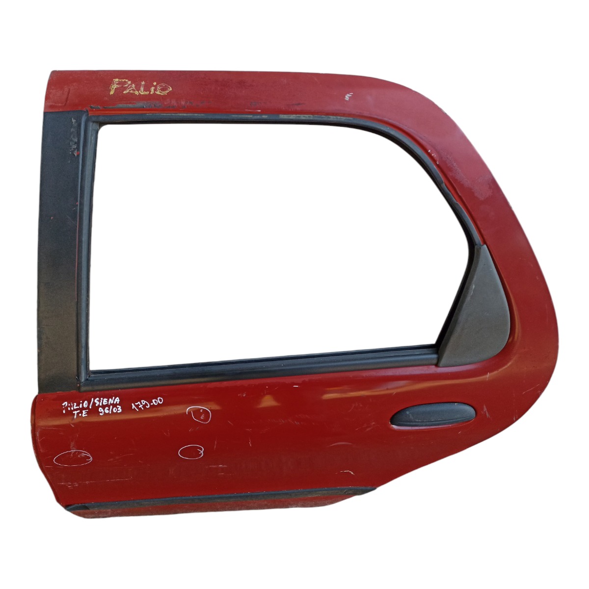 Porta Traseira Esquerda Fiat Palio Siena 1996 A 2003 Traseira Esquerdo Vermelho 3