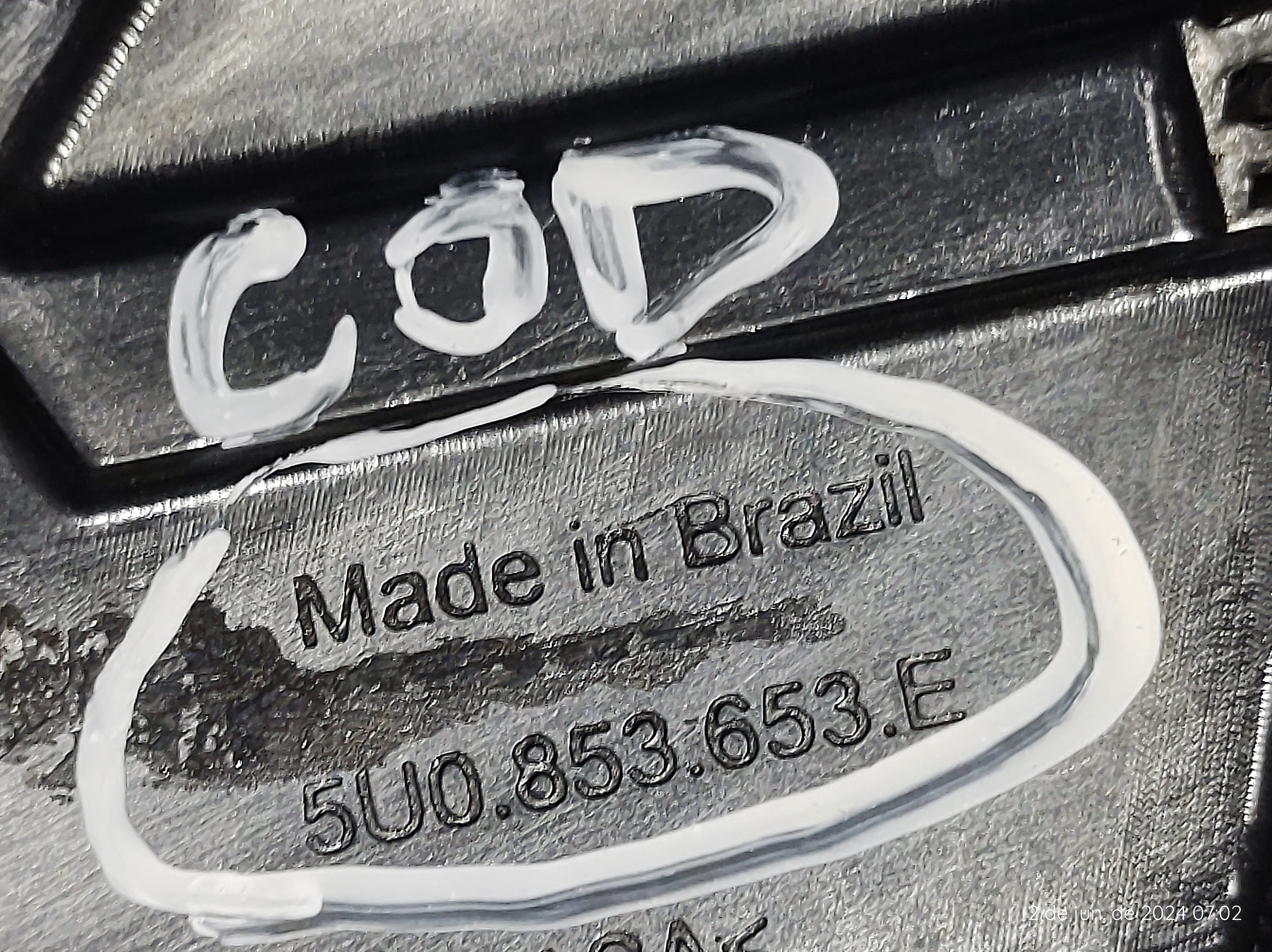 Grade Dianteira Gol Saveiro Voyage G7 2018 5u0853653e Preto Plástico 10