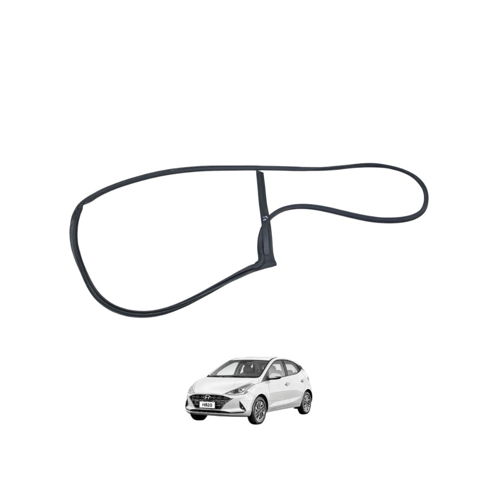 Borracha Guarnição Porta Traseira Direita Hb20 Hatch 20 A 22 Preto