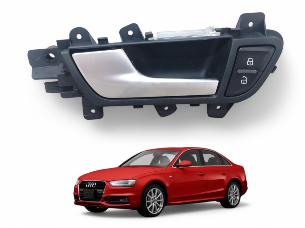 Maçaneta Interna Dianteira Esquerda  Audi A4 2013 A 2016 Prata Dianteira