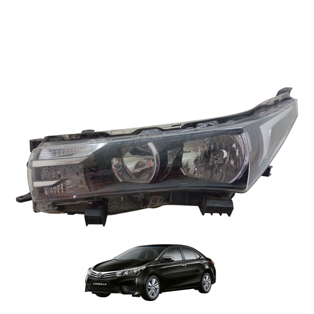 Farol Corolla Esquerdo Máscara Negra 2015 2016 2017 Original Esquerdo/motorista