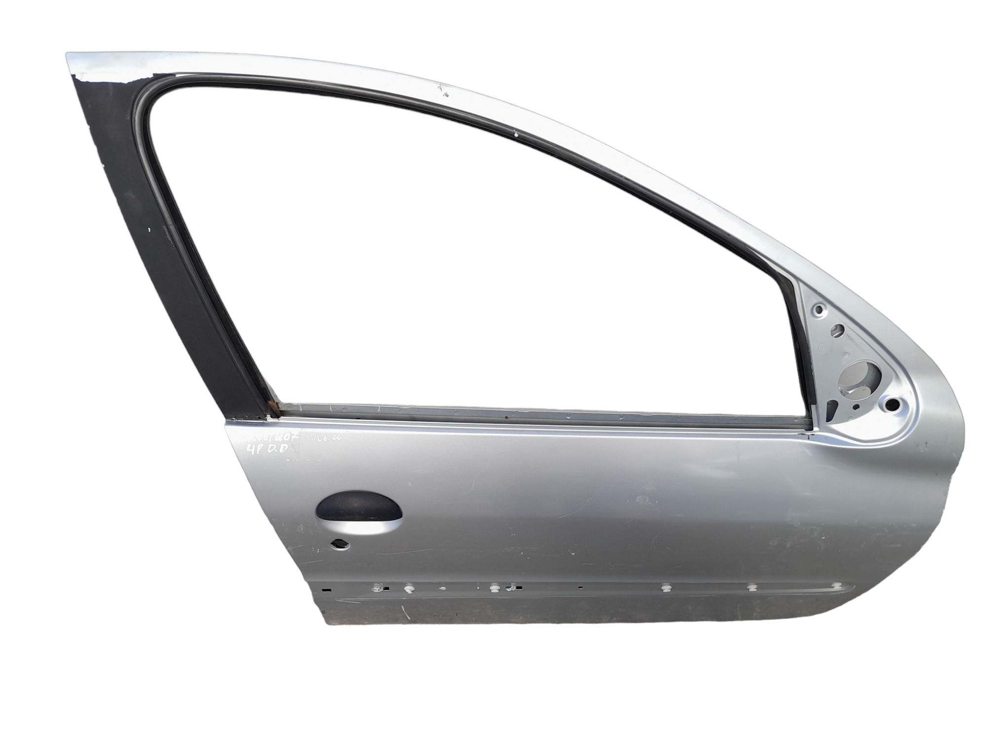 Porta Dianteira Direita Peugeot 206 207 4 Portas Com Detalhe Dianteira Direito Prata 3