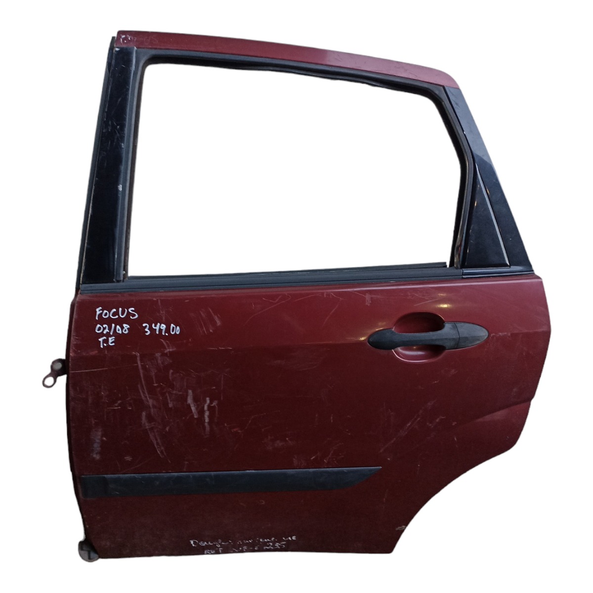 Porta Traseira Esquerda Ford Focus 2002 A 2008 Bom Estado Traseira Esquerda Vermelho 2