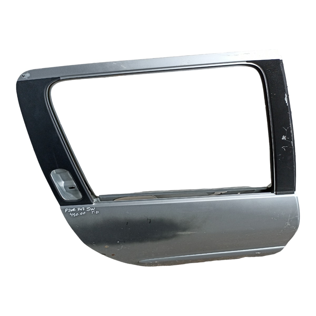Porta Traseira Direita Peugeot 206 207 Sw Bom Estado Origina Traseira Direito Prata 3