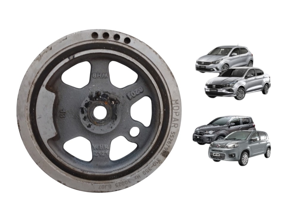 Polia Virabrequim Argo Cronos Mobi Uno 1.0 3cc 2017 A 2023