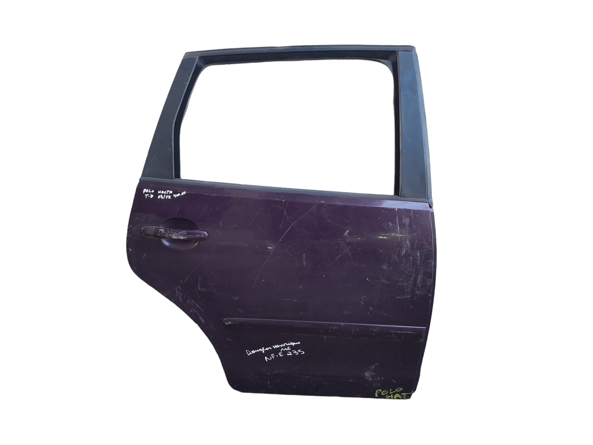 Porta Traseira Direita Volkswagen Polo Hacth 2003 A 2012 Traseira Direita Roxo 1