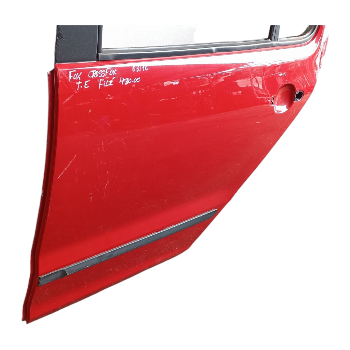 Porta Traseira Esquerda Vw Fox Crissfox 2003 A 2010 Filé  Traseira Esquerdo Vermelho 2