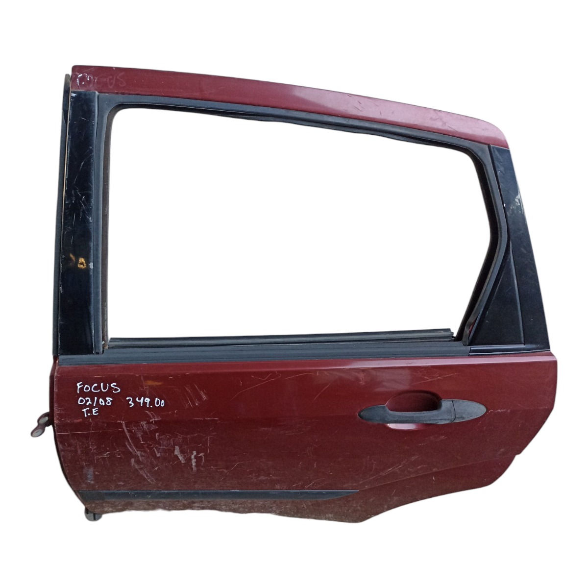 Porta Traseira Esquerda Ford Focus 2002 A 2008 Bom Estado Traseira Esquerda Vermelho 4