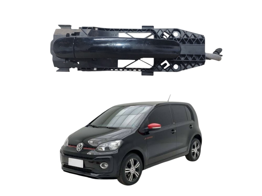 Maçaneta Externa Dianteira Direita Vw Up  2013 A 2021 Preto Dianteira