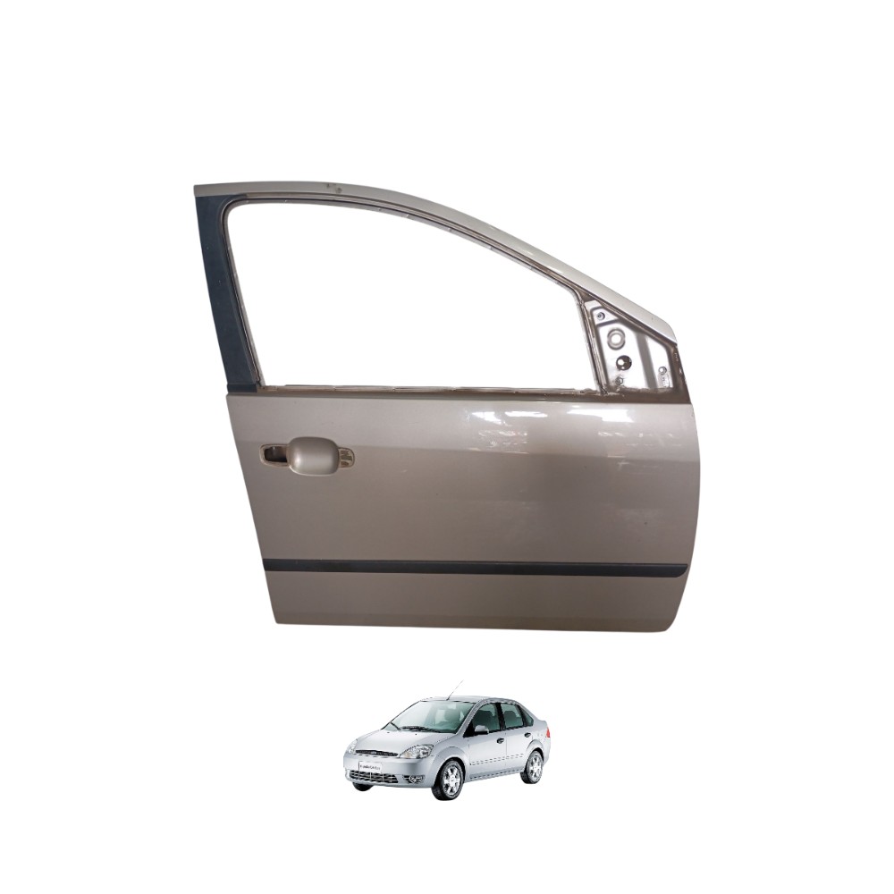 Porta Diant Direita Ford Fiesta Rocam 2004 2005 2006 A 2012 Dianteira Direita Prata