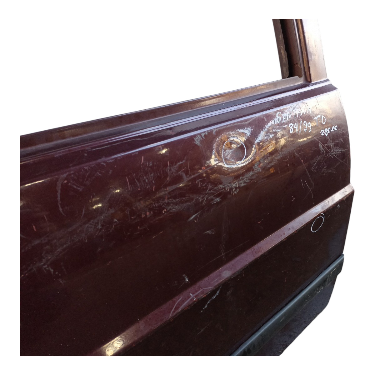 Porta Traseira Direita Volkswagen Santana 1984 A 1999 Traseira Direito Vermelho 5