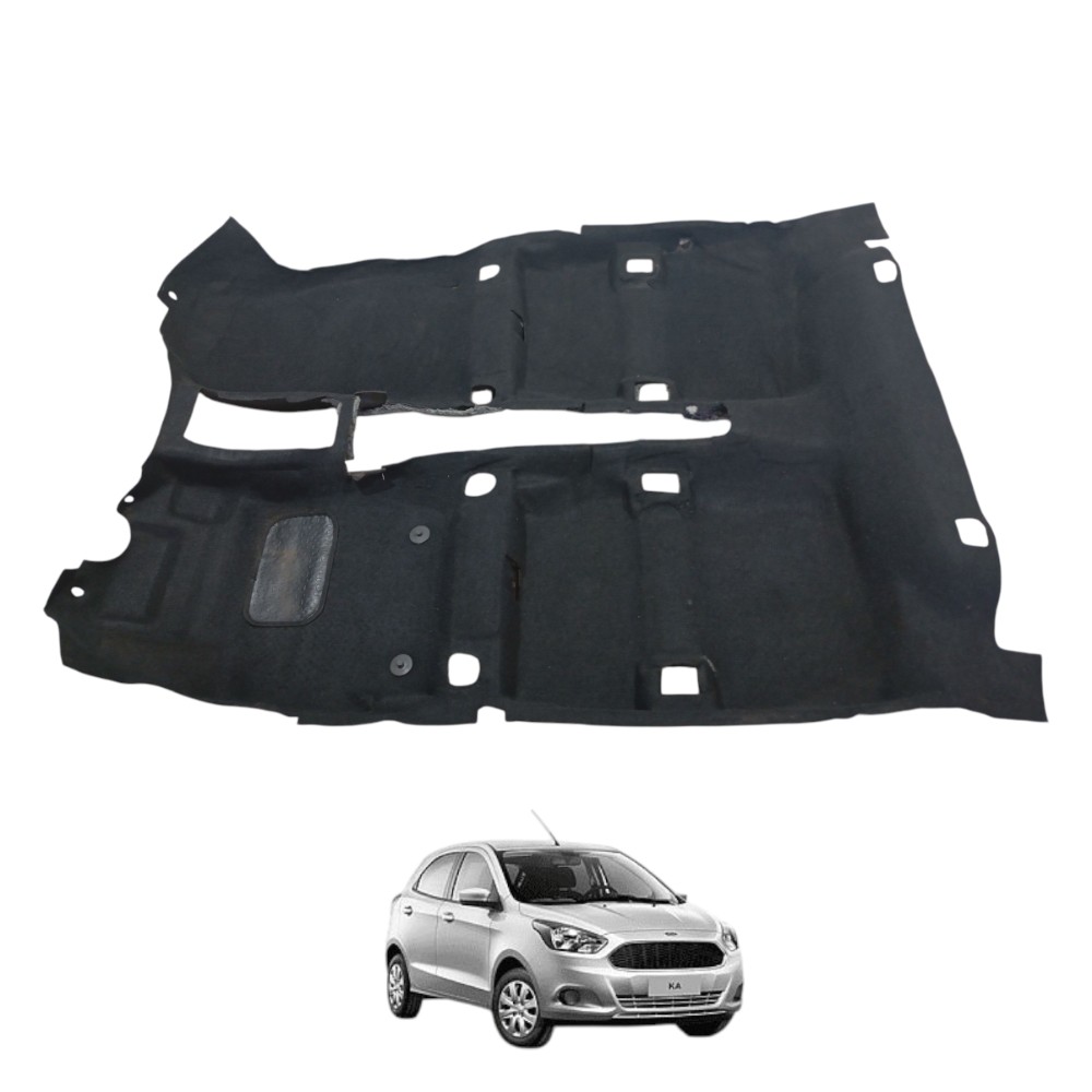 Carpete Assoalho Ford Ka Hatch 2014 2015 2016 2017 A 2019 Preto