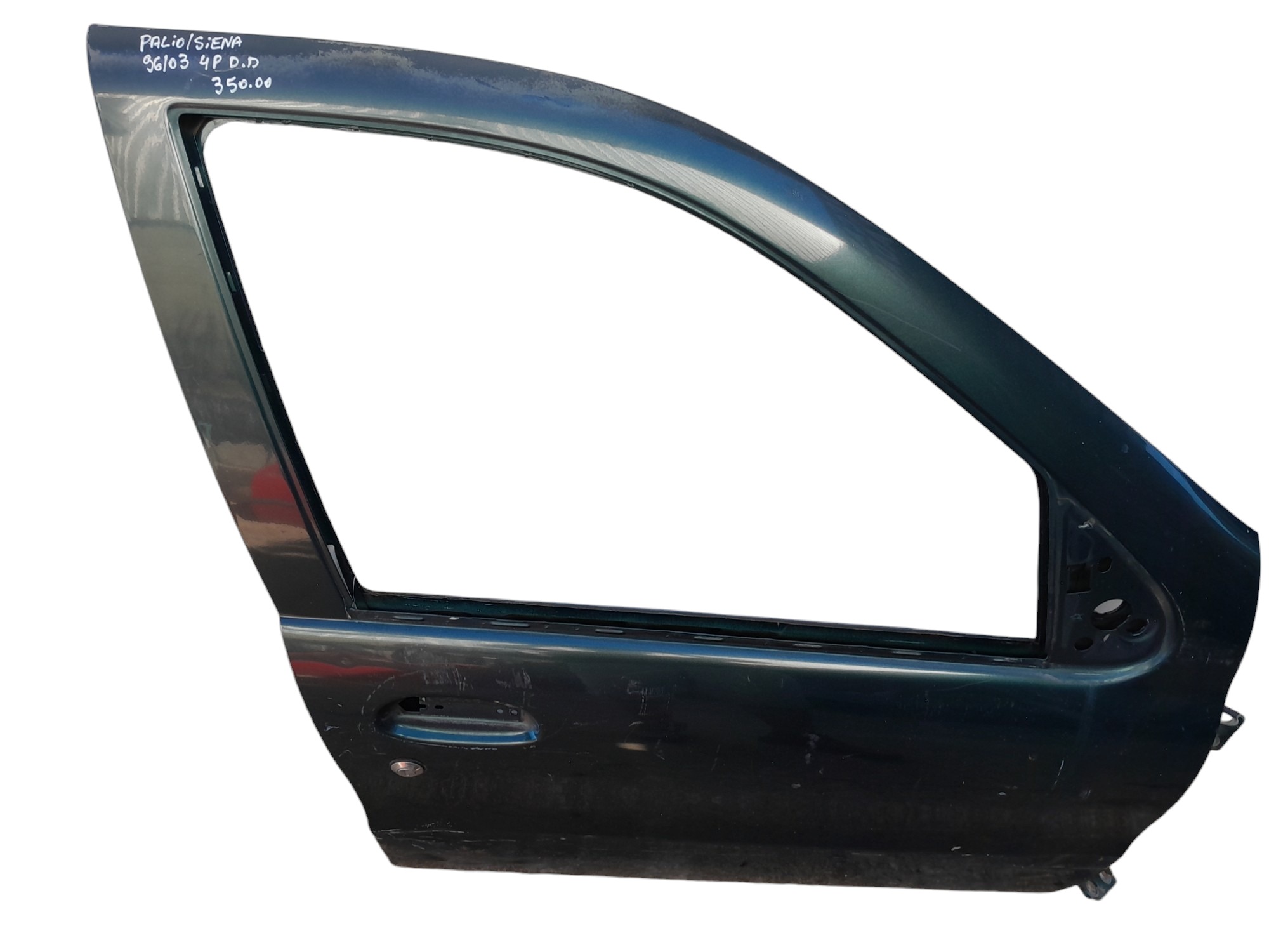 Porta Dianteira Direita Fiat Palio Siena 1996 A 2003 4p Dianteira Direito Verde 3