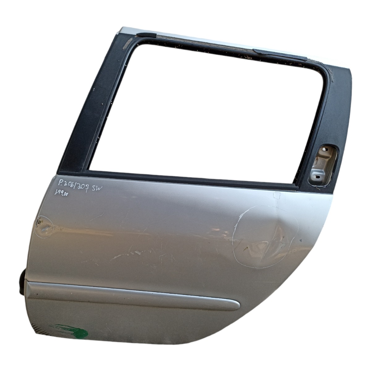 Porta Traseira Esquerda Peugeot 206 207 Sw Com Detalhe Traseira Esquerdo Prata