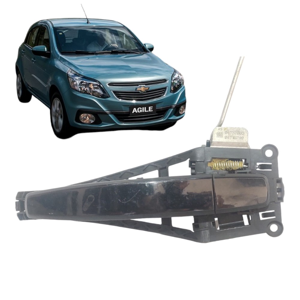 Maçaneta Traseira Esquerda Gm Agile 2009 A 16 94737663 – Preto – Traseira 1