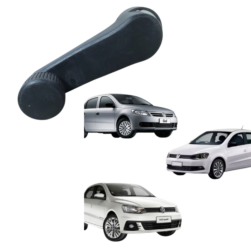 Manivela Elevação Vidro Vw Gol Voyage 2009 A 2023 5×0837581 Preto 1