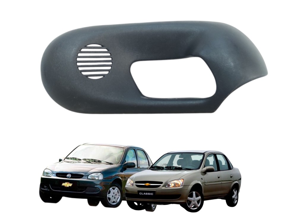 Moldura Maçaneta Int Dianteira Direita Classic 1996 A 2016 Preto Dianteira