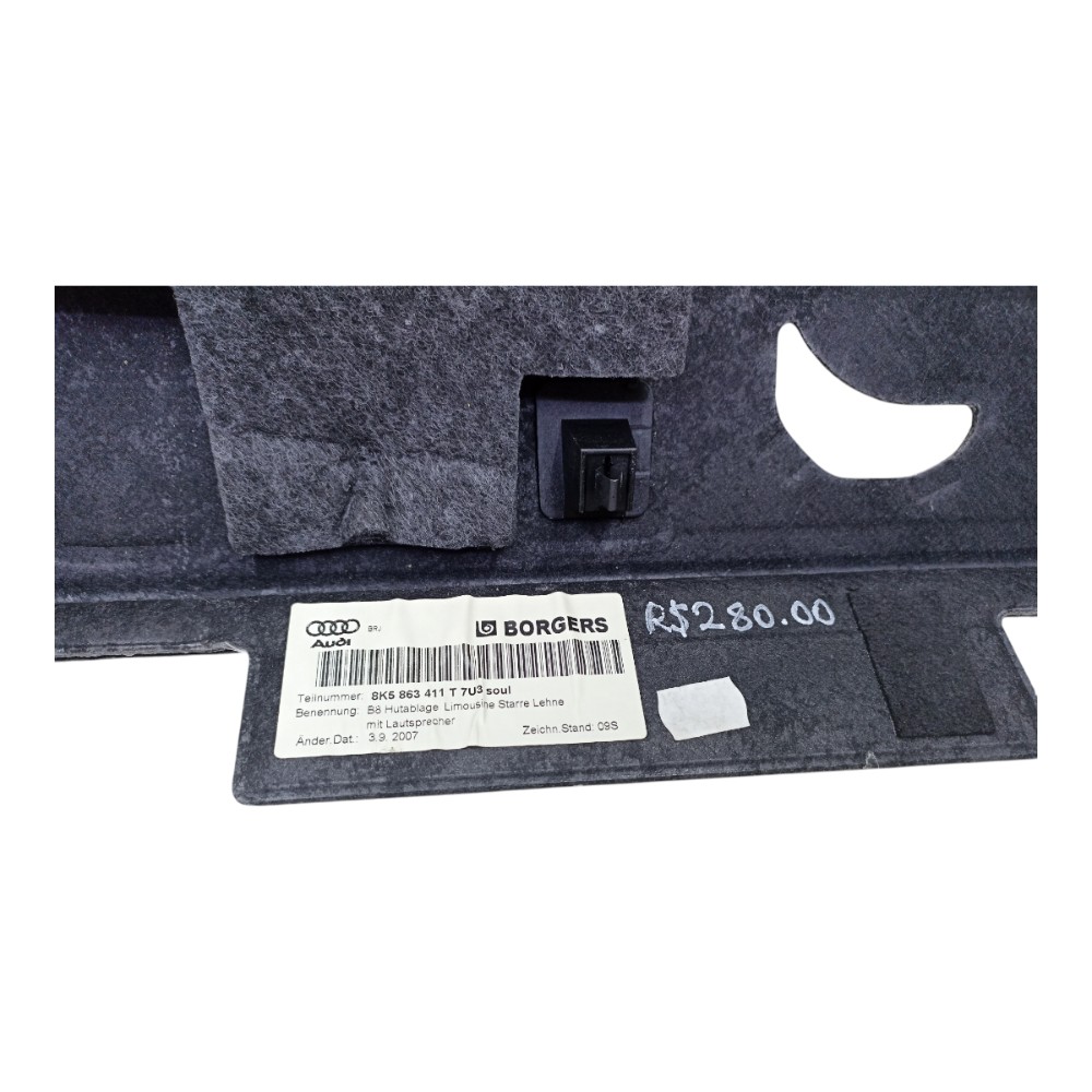 Tampão Bagagito Porta Malas Audi A4 2013 2014 2015 2016 Preto 7