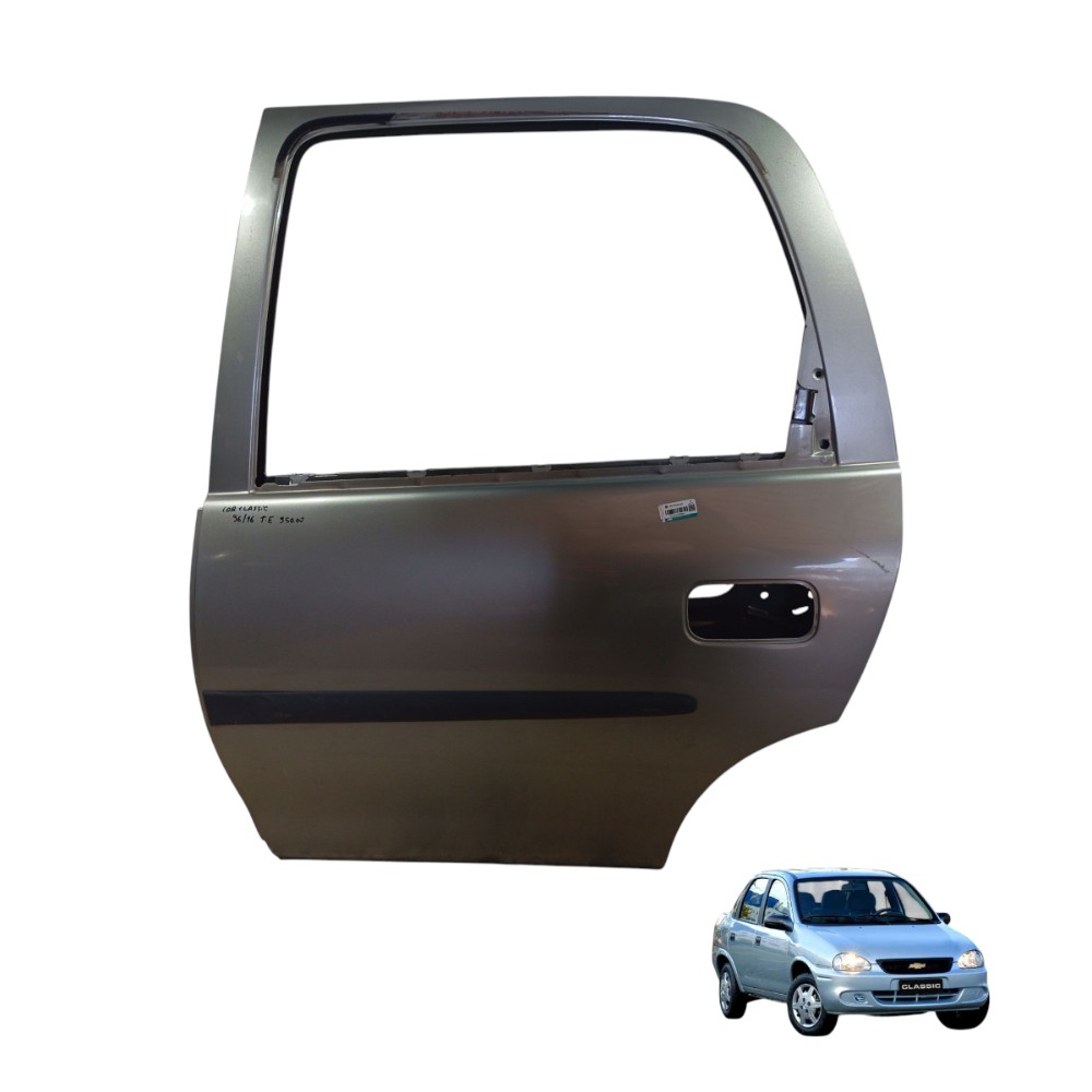 Porta Corsa Classic 1996 1997 1998 1999 2000 2001 A 2016 Traseira Esquerdo Prata