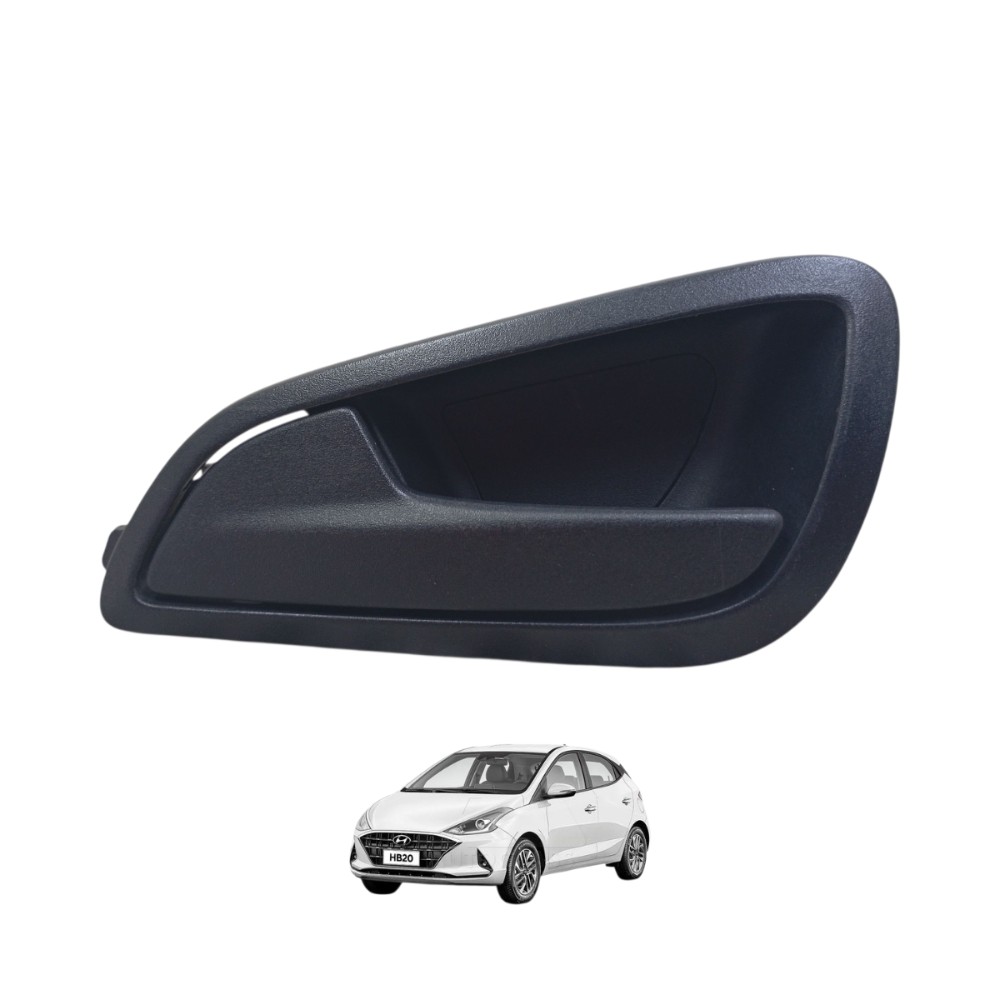 Maçaneta Traseira Esquerda Hb20 Hatch 2020/2022 Original Preto Traseira