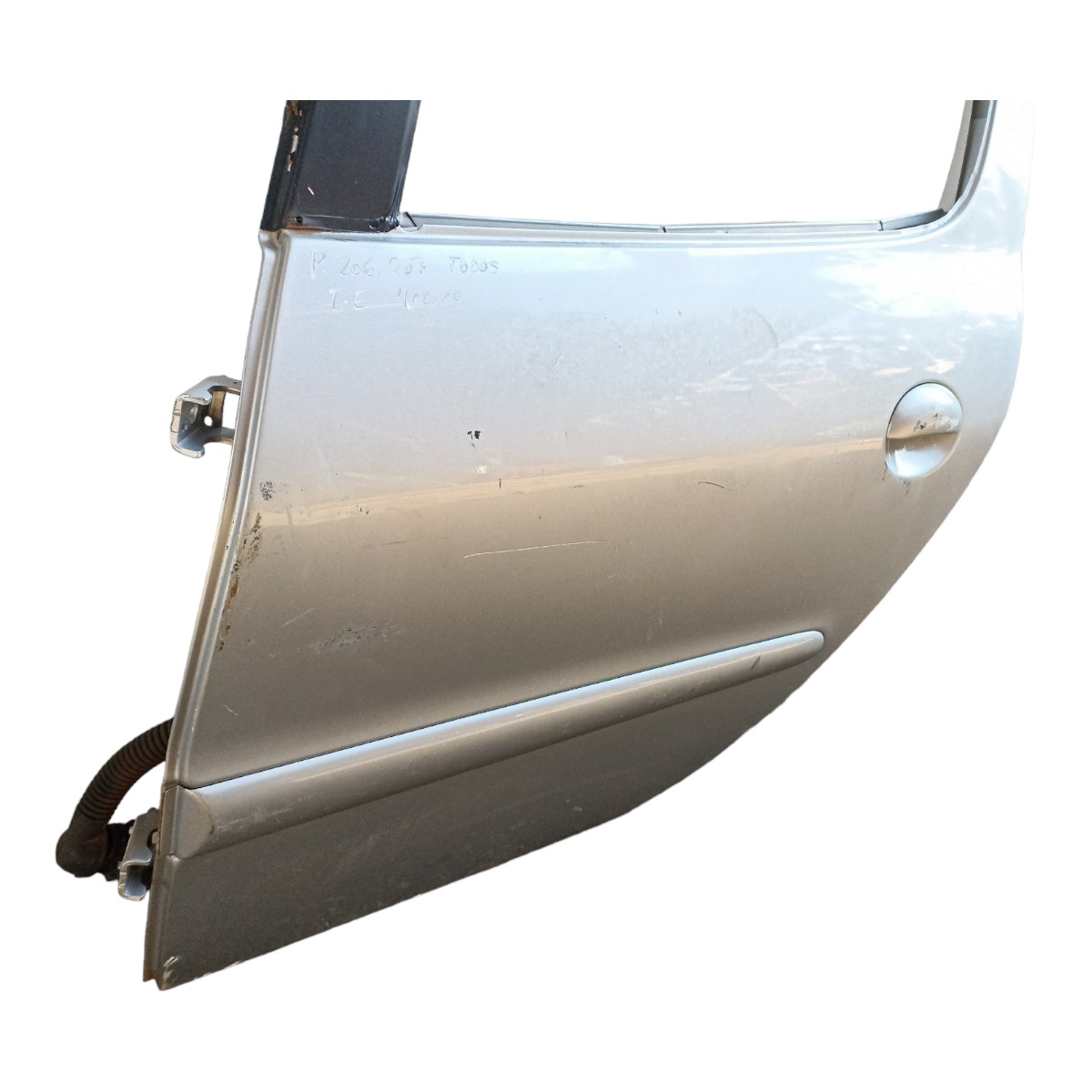 Porta Traseira Esquerda Peugeot 206 207 Todos Original Traseira Esquerda Prata 3