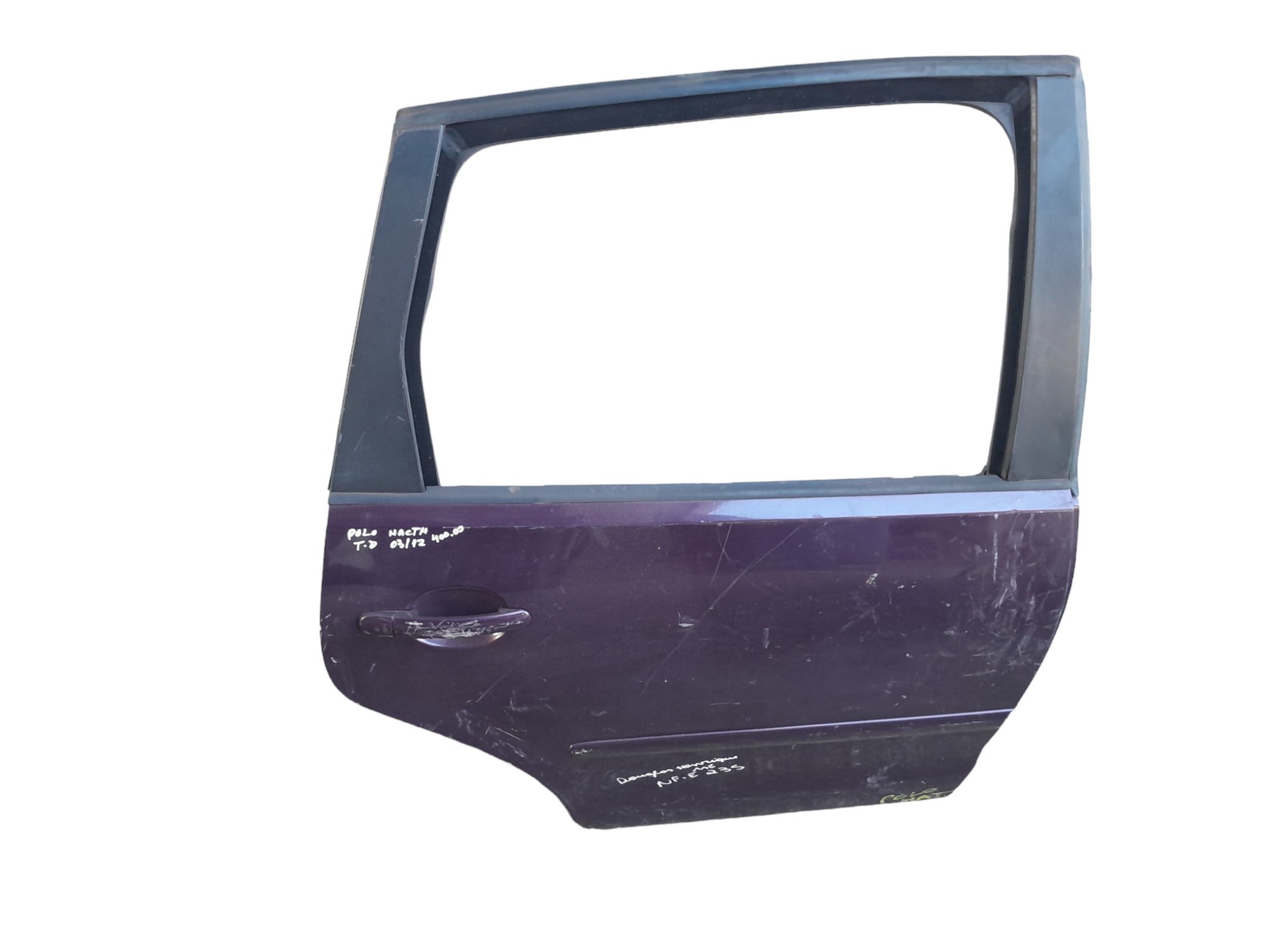 Porta Traseira Direita Volkswagen Polo Hacth 2003 A 2012 Traseira Direita Roxo 2