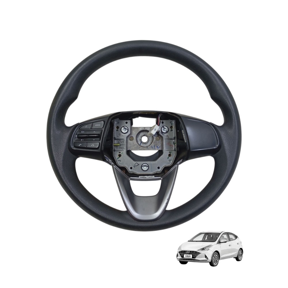 Volante Direção C/comando Hb20 2020 2021 2022 Preto