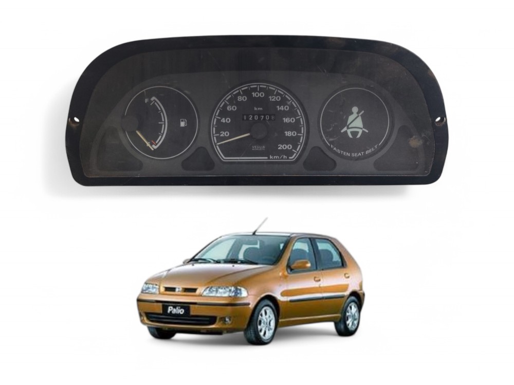 Painel Velocímetro Fiat Palio Uno 1996 A 2002 6062240010 Preto
