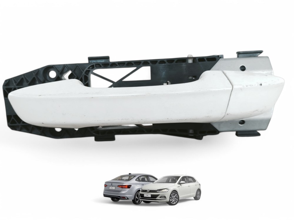 Maçaneta Externa Dianteira Esquerda Polo Virtus 2017 A 2022 Branco Dianteira