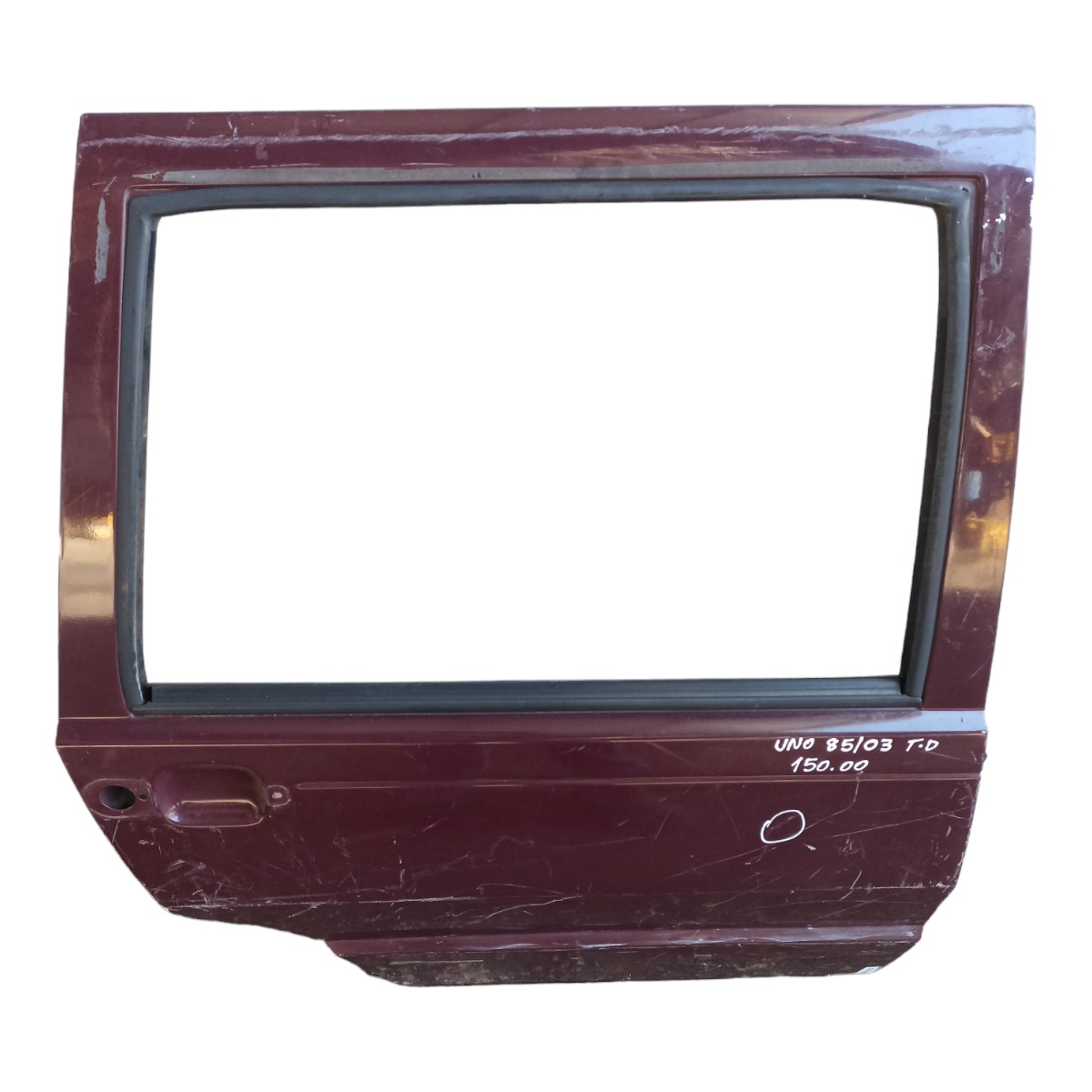 Porta Traseira Direita Fiat Uno 1985 A 2003 Original  Traseira Direito Vermelho 3