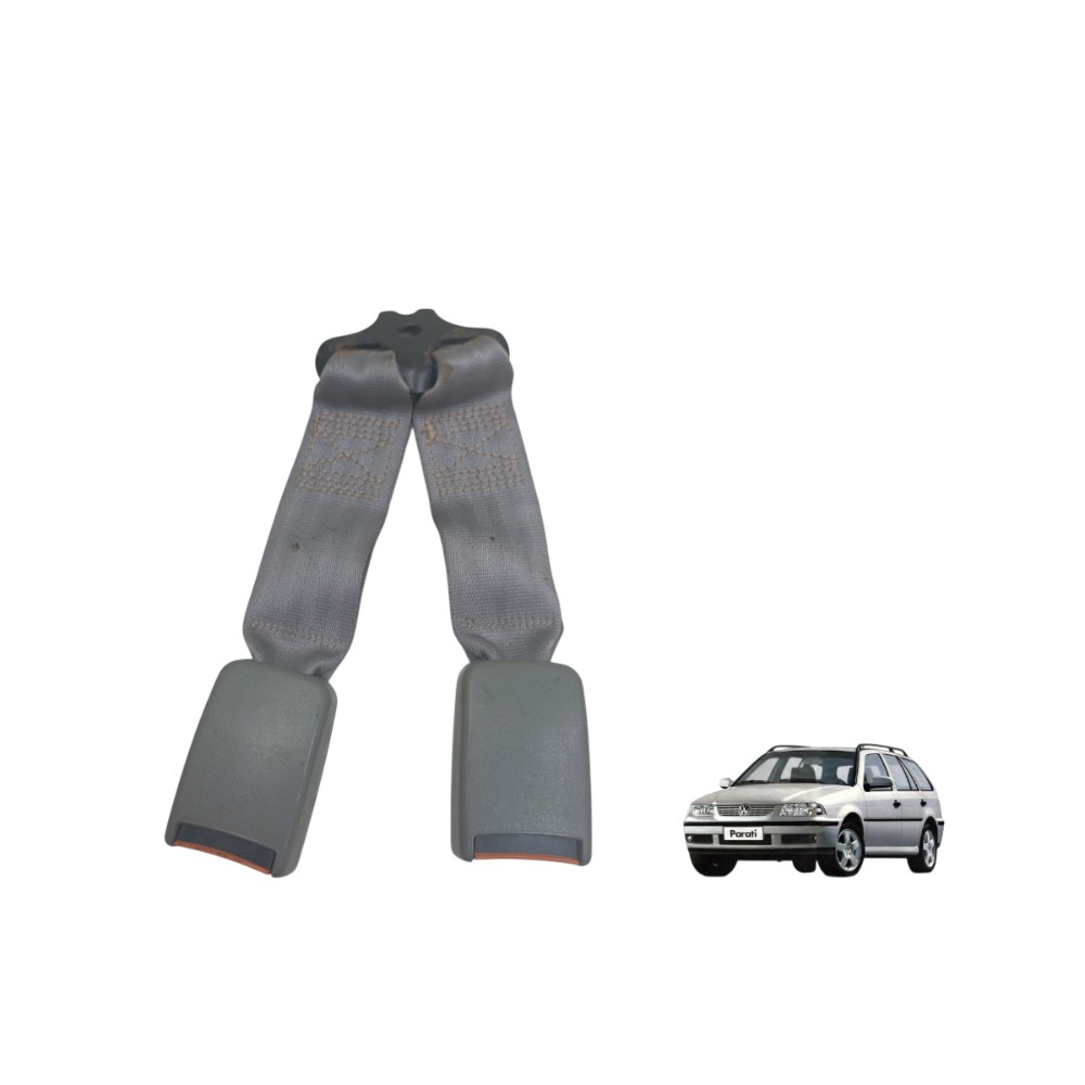 Cinto Traseiro Duplo Cinza Vw Gol Parati G3 2000 A 2005 Orig 1