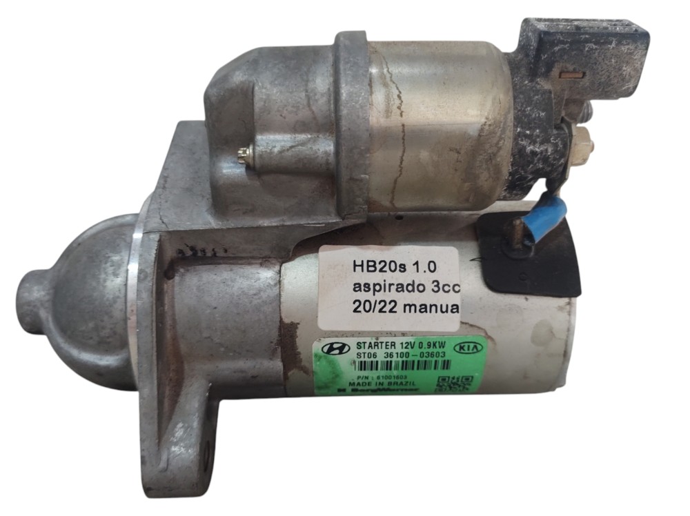 Motor Partida Hb20 1.0 3cc Manual Aspirado 2017 A 2022 3