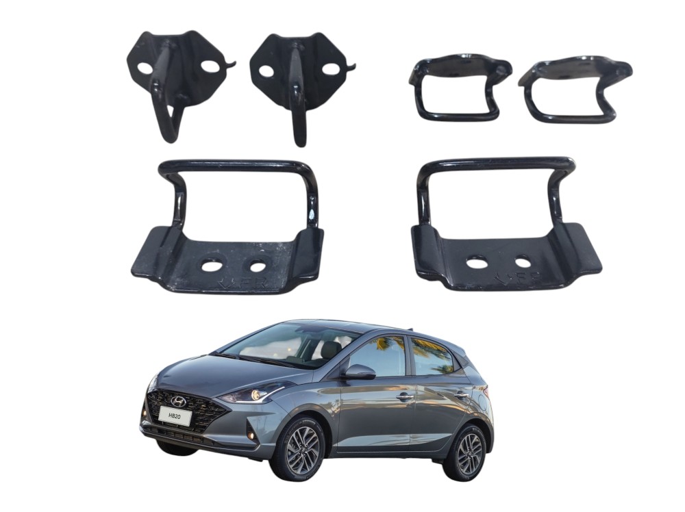 Kit Trava Banco Traseiro Hb20 2020 A 2022 Original Preto