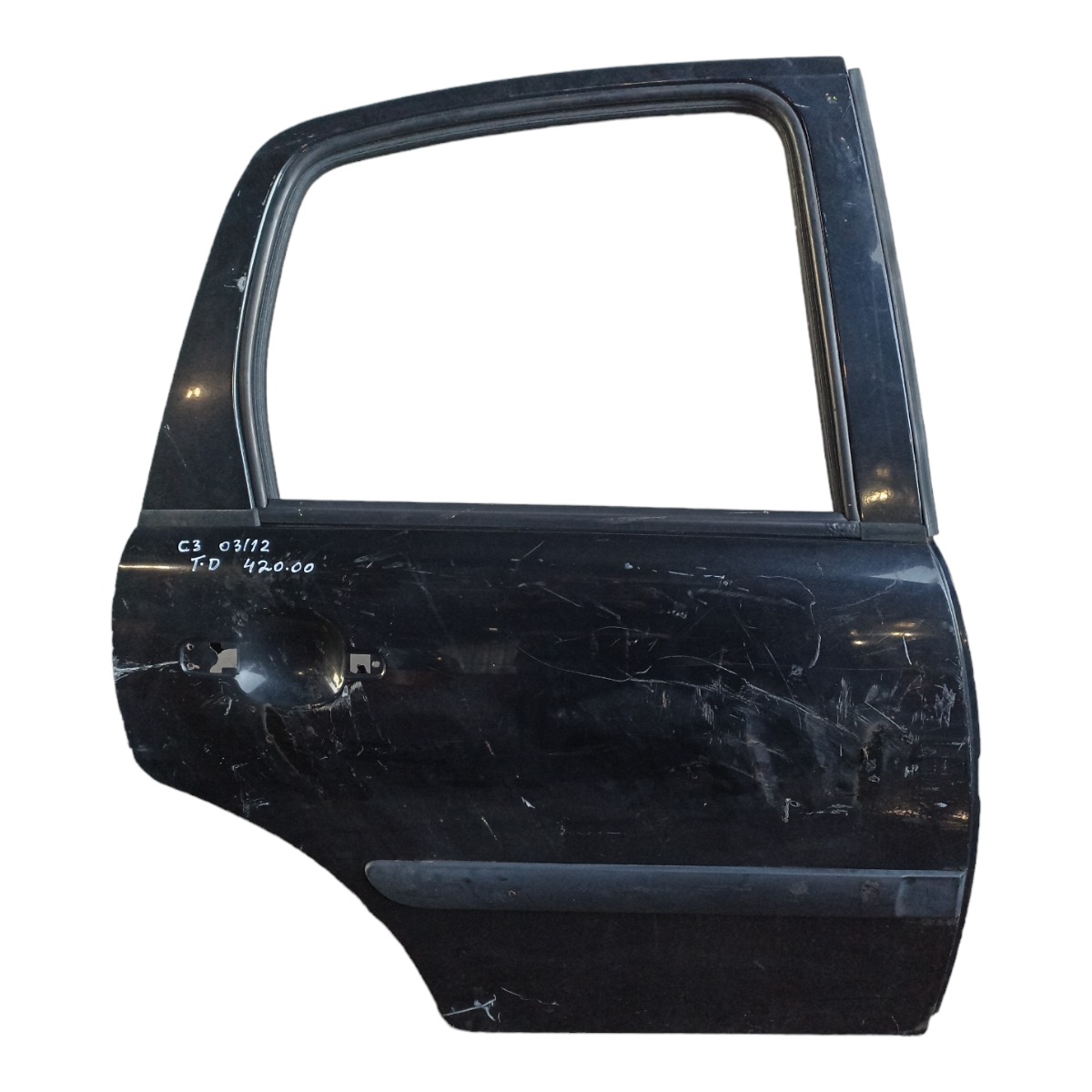 Porta Traseira Direita Citroen C3 2003 A 2012  Traseira Direito Preto