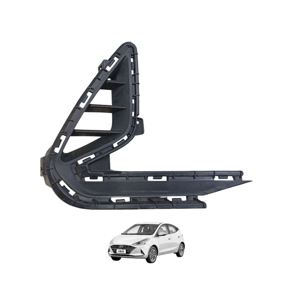 Moldura Farol Milha Hb20 Direito 2020 2021 2022 Original Preto Direito