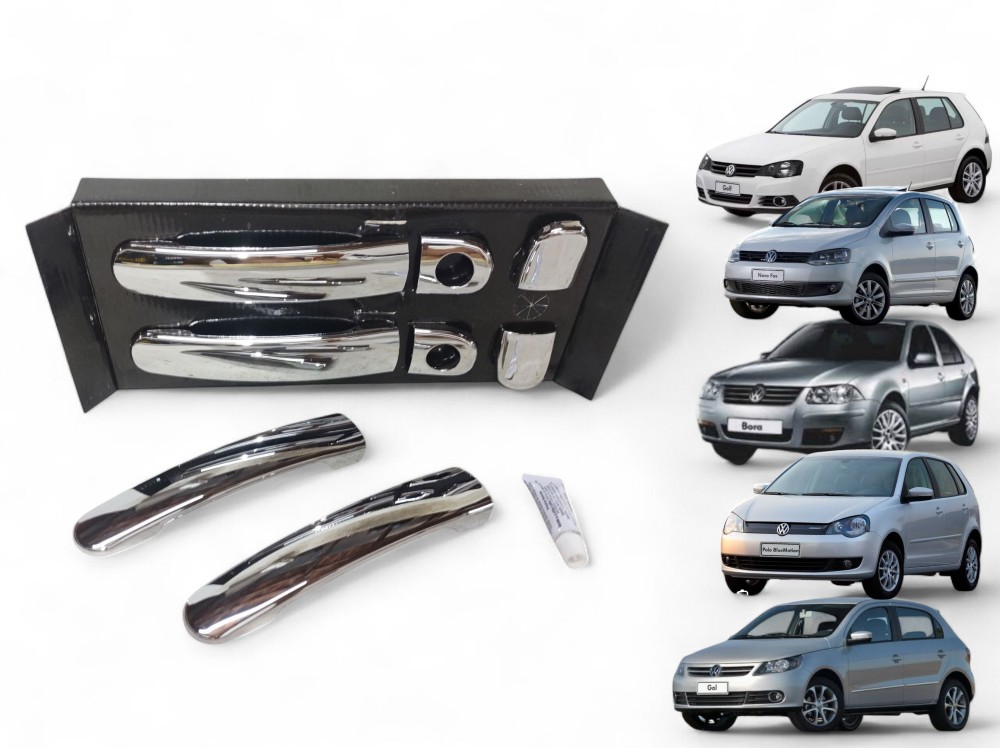 Capa Cromada Maçaneta Gol G5 4p Polo Golf Bora Fox 09 A 2015
