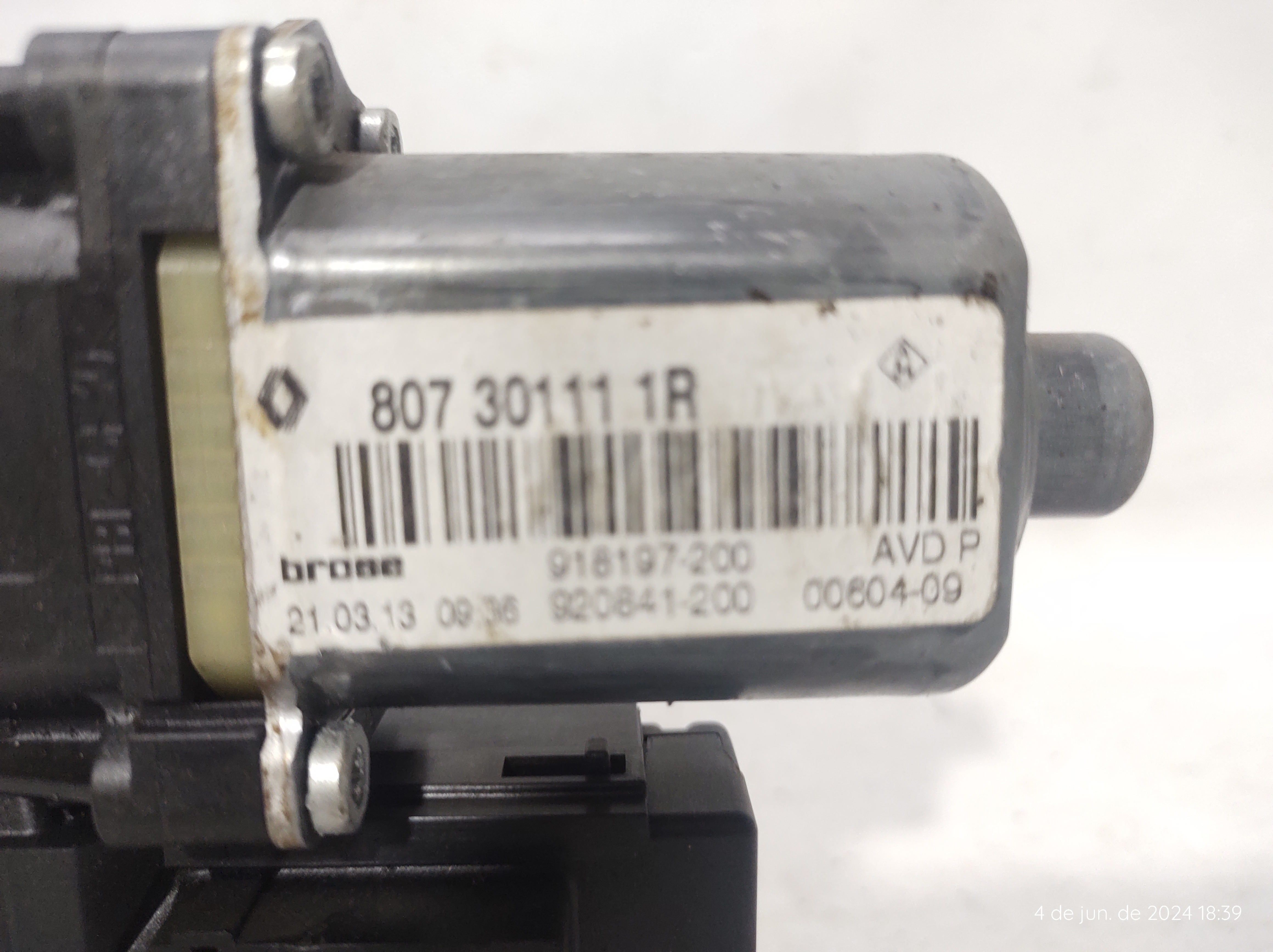Motor Vidro Elétrico Diant Direito Fluence 11 A 15 807301111 6