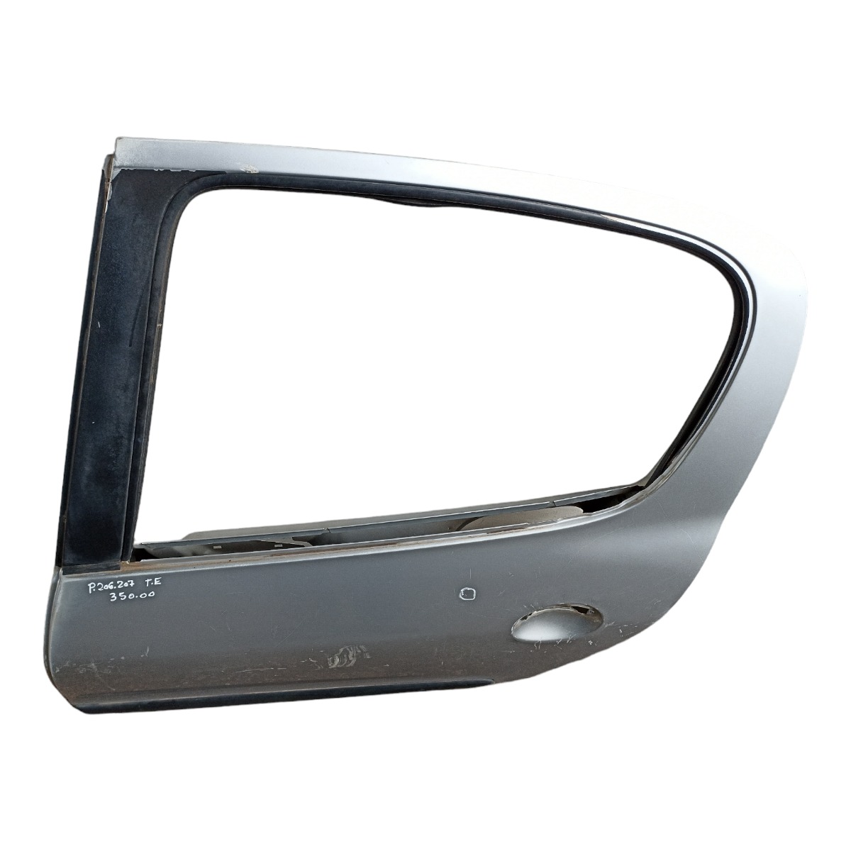 Porta Traseira Esquerda Peugeot 206 207 Com Detalhes Traseira Esquerdo Prata 3