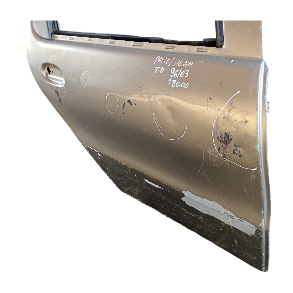 Porta Traseira Direita Fiat Palio Siena 1996 A 2003 Detalhe Traseira Direito Prata 3