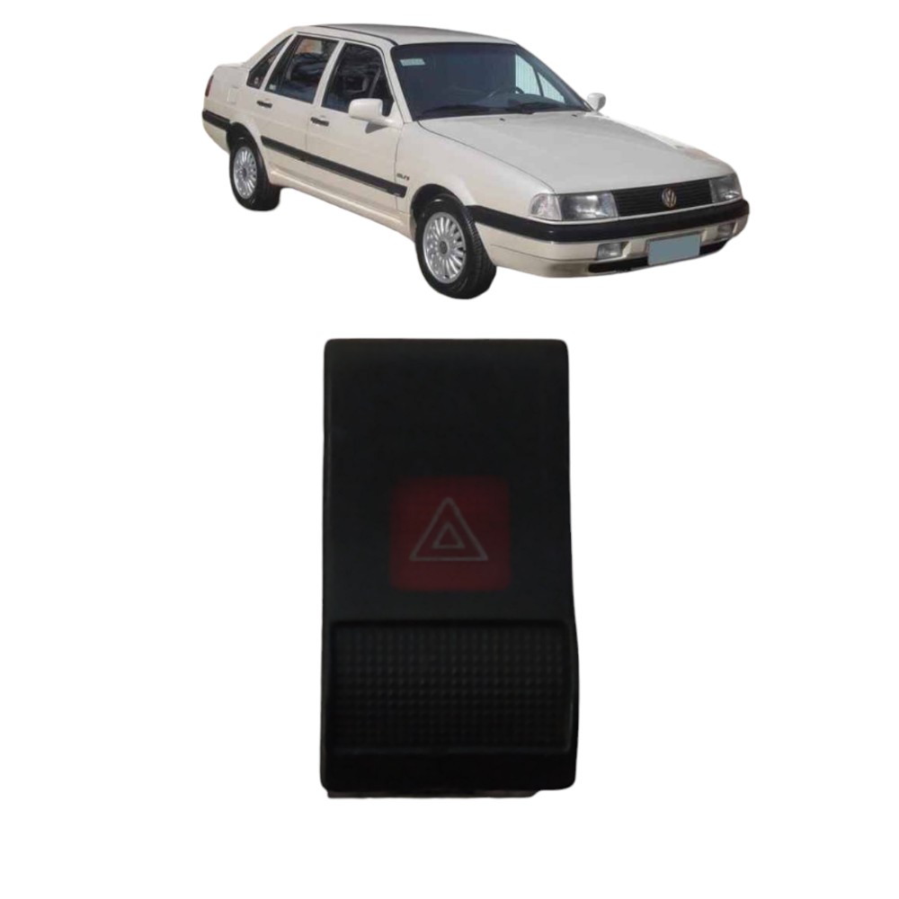Botão Interruptor Pisca Alerta Santana 1991 A 1999 Preto