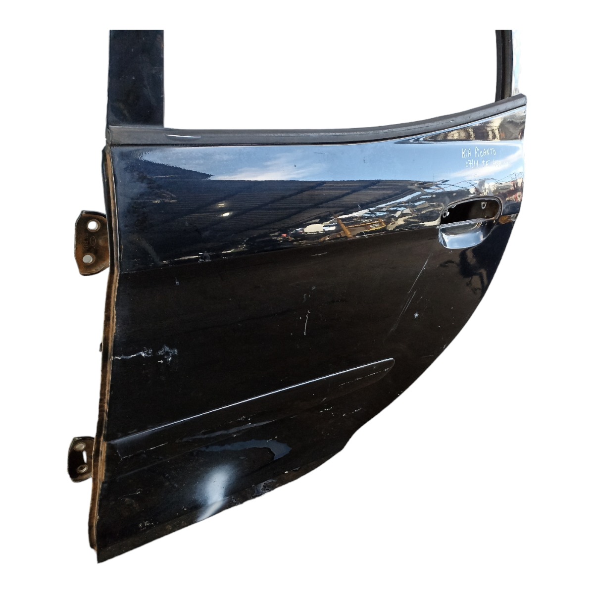 Porta Traseira Esquerda Kua Picanto 2007 A 2011 Bom Estado Traseira Esquerdo Preto 2