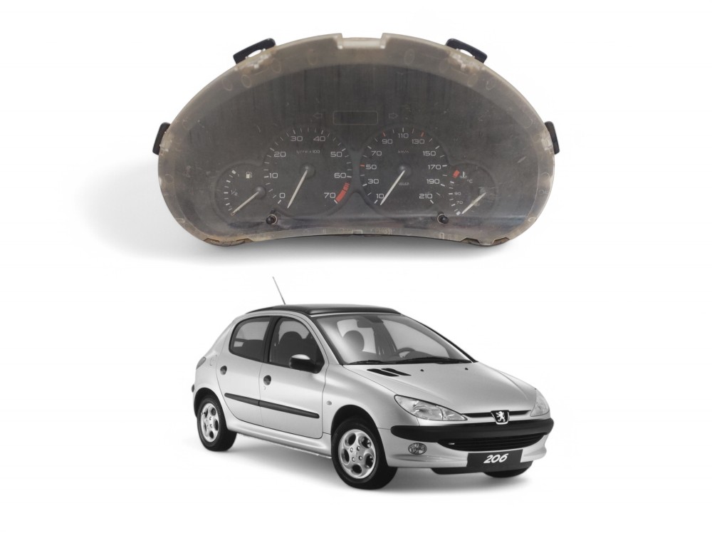 Painel Velocímetro Peugeot 206 2002 A 207 Preto