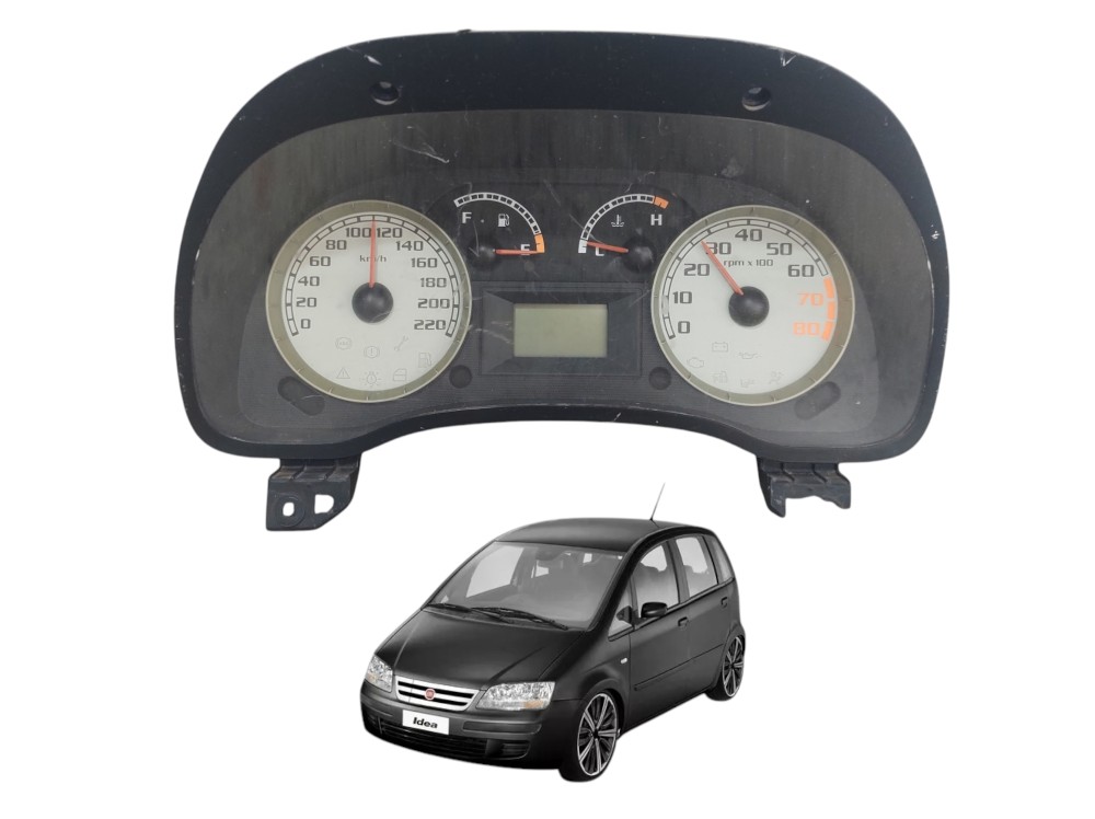 Painel Instrumento Velocímetro Fiat Idea 2005 A 2010 Origina Preto