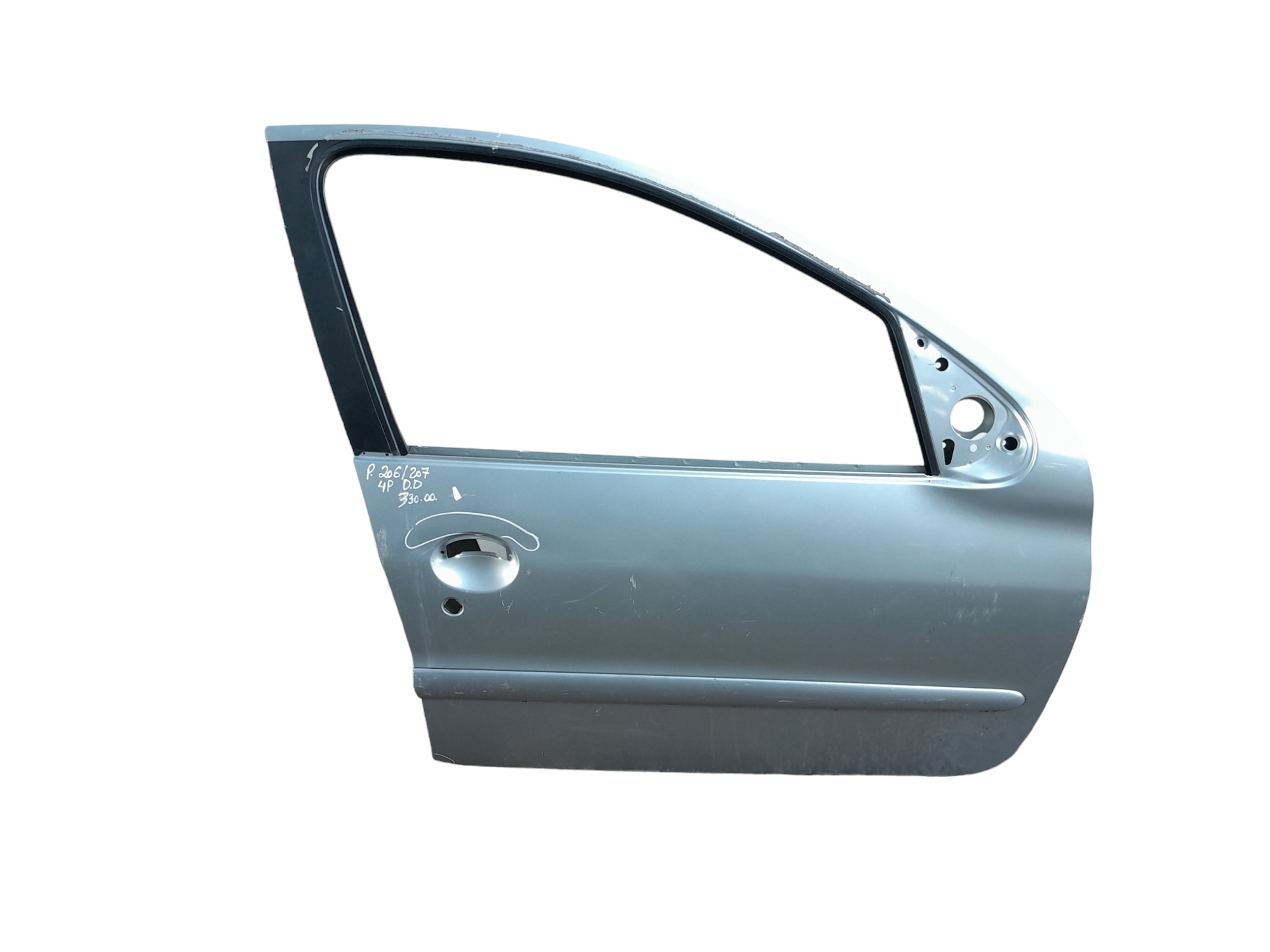 Porta Dianteira Direita Peugeot 206 207 4 Portas Original Dianteira Direito Prata