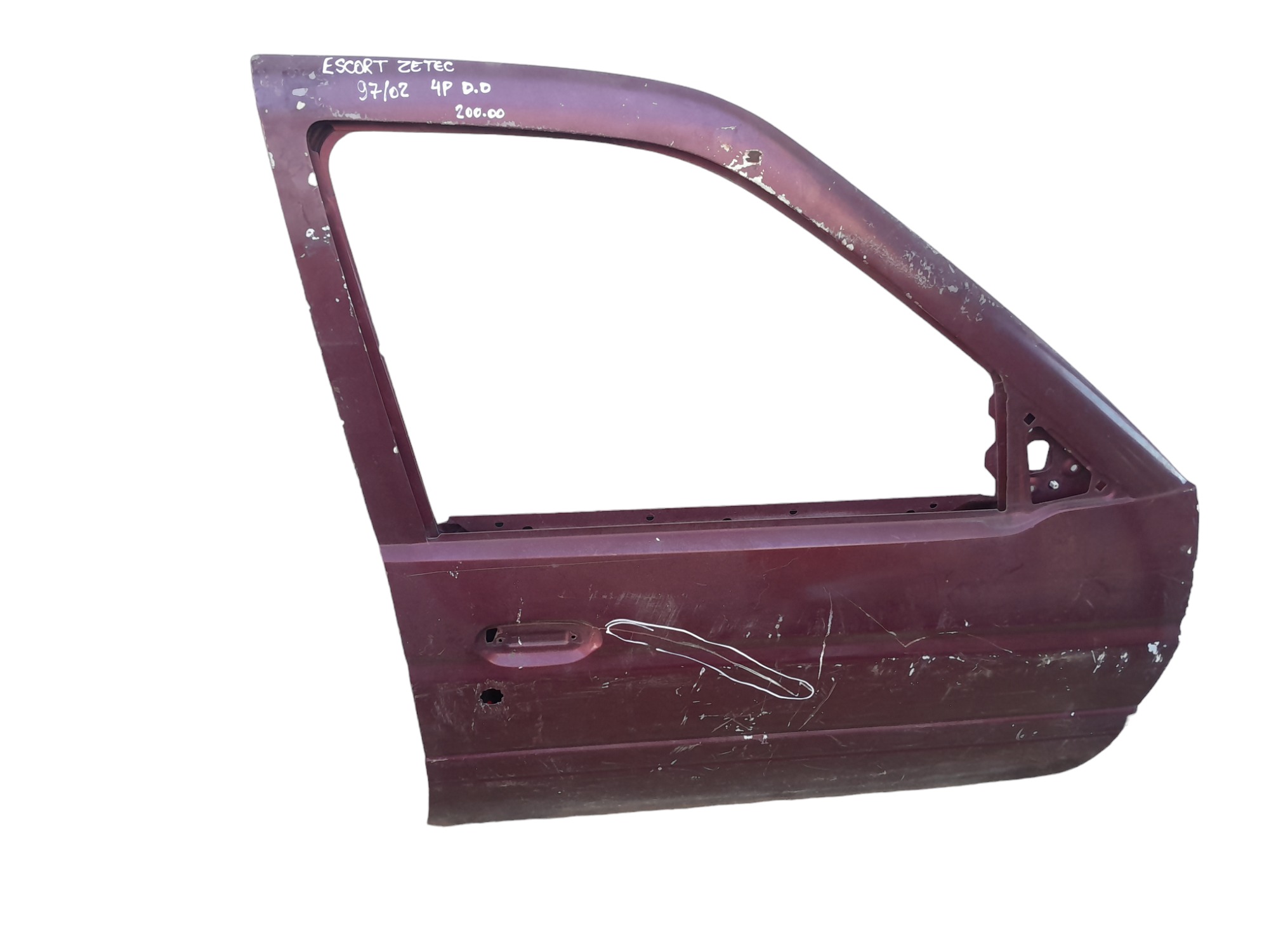 Porta Dianteira Direita Ford Escort Zetec 1997/02 Original  Dianteira Direito Vermelho 2